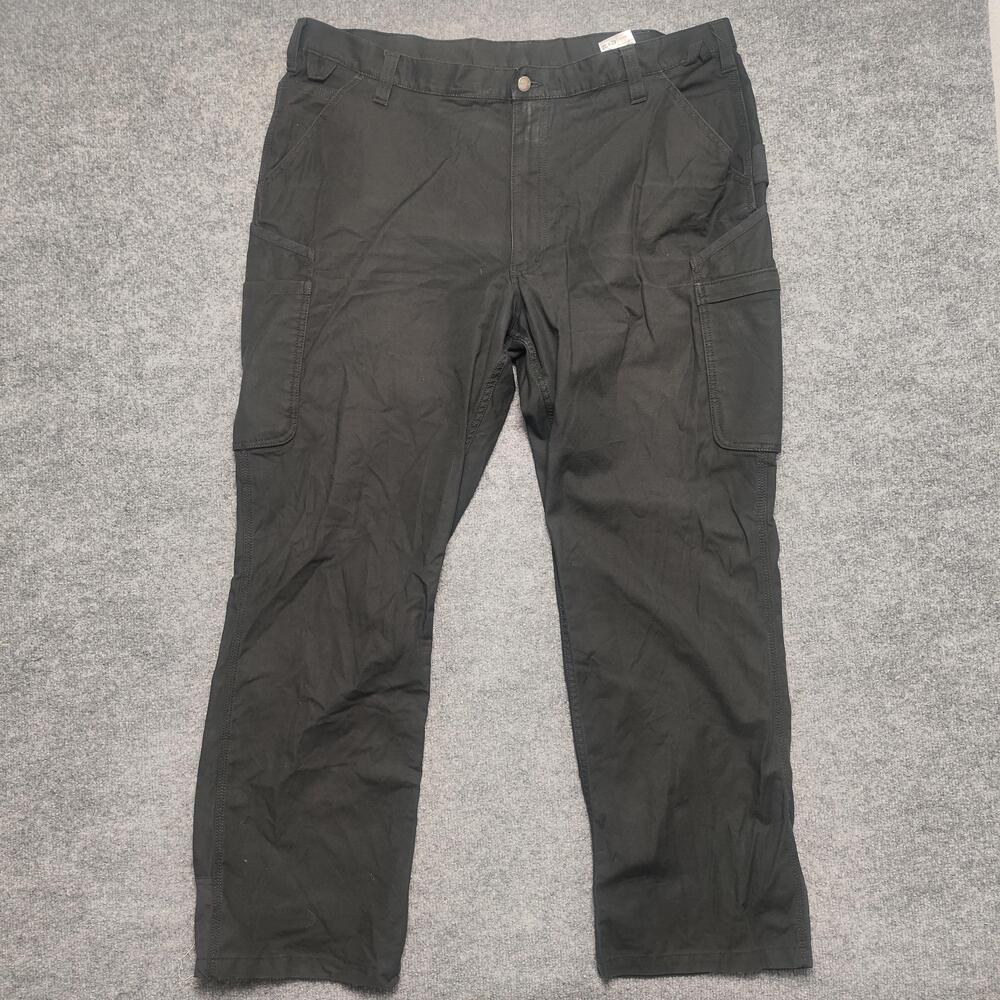 Carhartt Pants Mens 42x32 Black Relaxed Fit Canvas Carpenter Workwear Utility